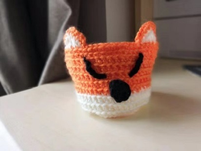 20181108文雅苑手织狐狸杯套7